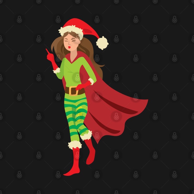 Christmas Superhero girl by holidaystore