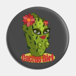 Funny Cactus Girl Succulent Female Plant Pin
