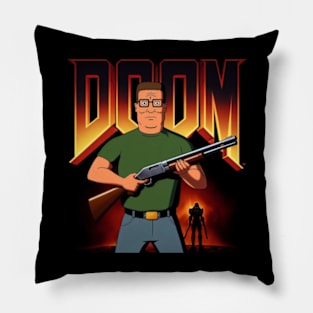 Hank Hill and Doom Guy Pillow