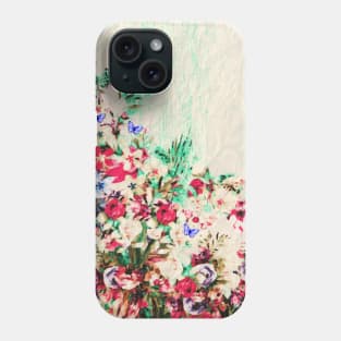 Floral and Crumpled Crepe Pattern Phone Case