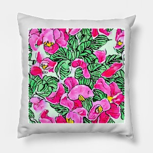 Sweet peas watercolor seamless pattern Pillow