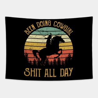 Been Doing Cowgirl Shit All Day Tapestry