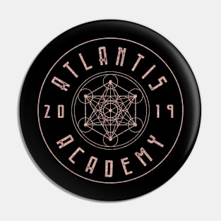 Atlantis Academy Rose Gold Logo Pin