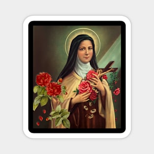 St Therese of Lisieux Little Flower Rose Catholic Saint Magnet