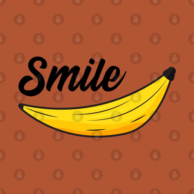 Smile Positive Banana Illustrative by niclothing