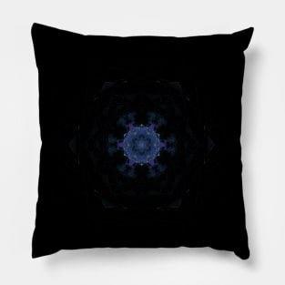 Holiday Evergreen Snowflake Mandala Pillow