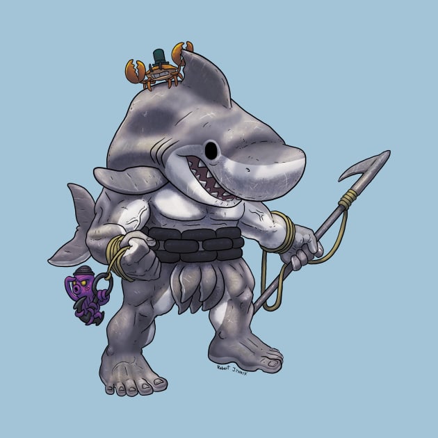 Barbarian Shark the mutant shark man. by JENNEX