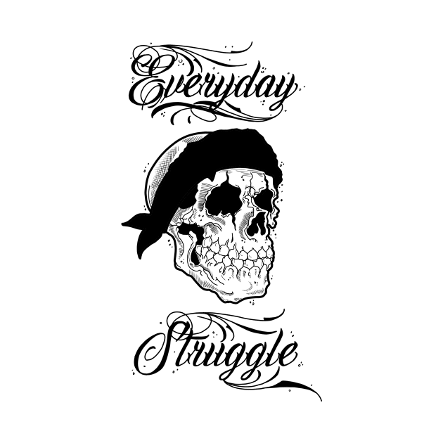 Everyday Struggle skull by zxnkedink