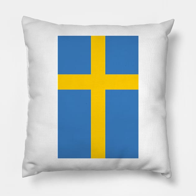 Sweden flag Pillow by designseventy