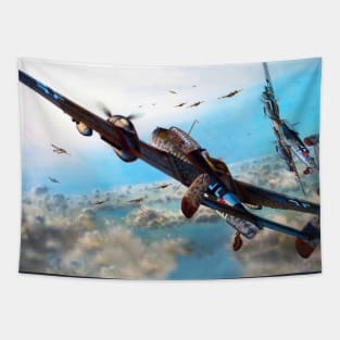 Bf110 vs P38 Tapestry