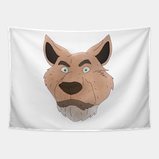 Anthro bear grey face Tapestry