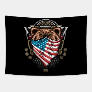 PROUD BEAR AMERICAN TEAM Tapestry