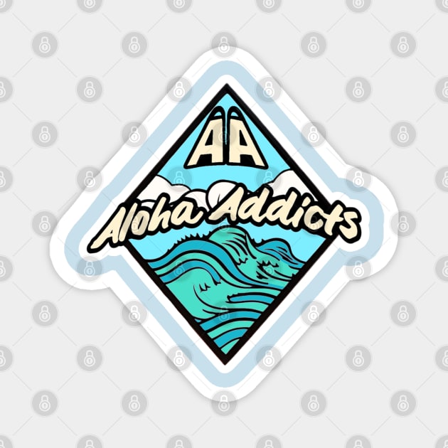 Shore Break Addicts Magnet by Oluboiii