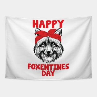 Funny Fox Valentine's Day Tapestry