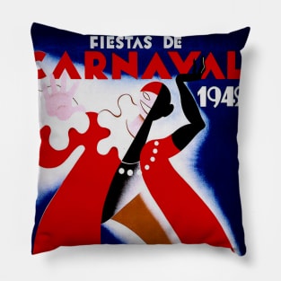 Montevideo - Vintage Travel Poster Pillow