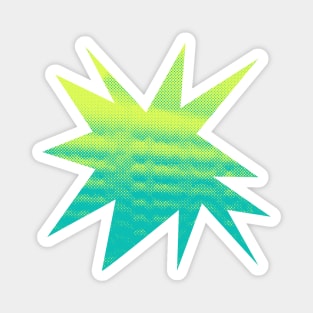 Funky Neon Pop Art Burst Magnet