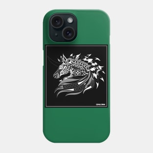 black magic unicorn horse in ecopop Phone Case