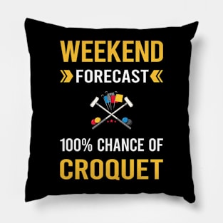 Weekend Forecast Croquet Pillow