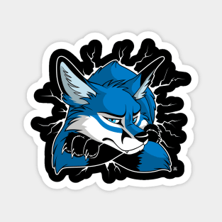 STUCK Blue Fox Magnet