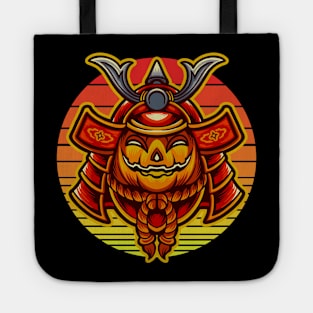 Jack O Lantern Samurai Halloween Tote