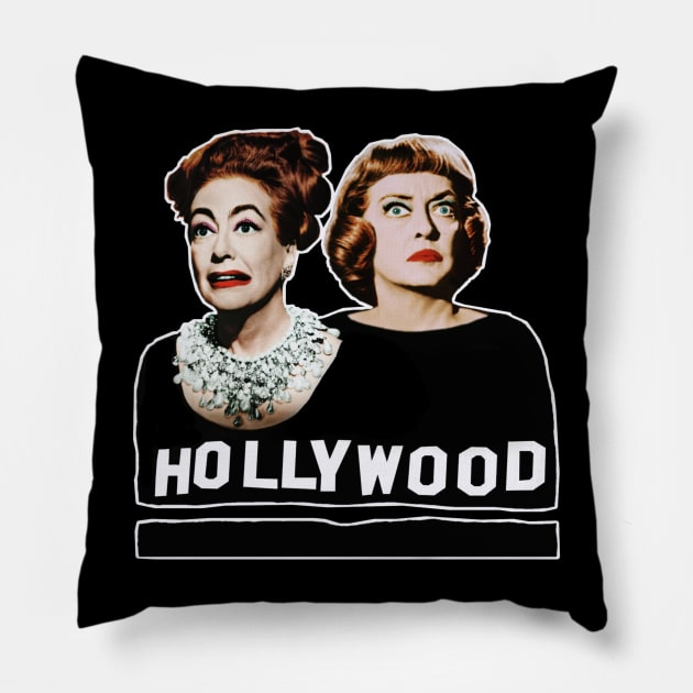 Bette and Joan Pillow by Indecent Designs