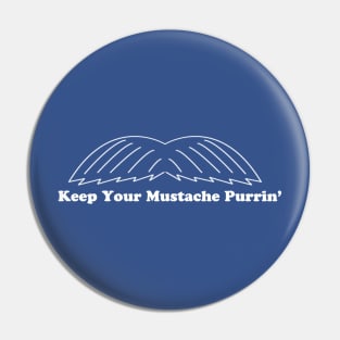 Purrin' Stache Pin