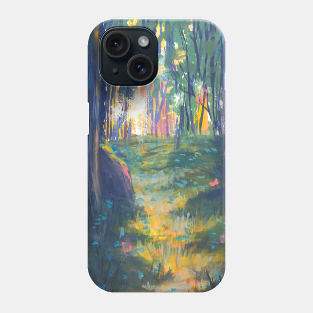 sunlit forest Phone Case by erinkatearcher