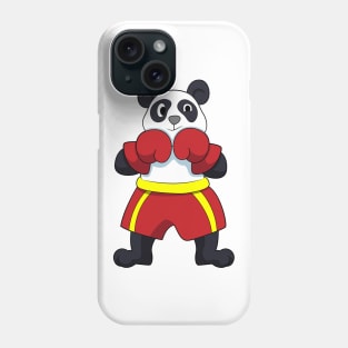 Panda as Boxer with Boxing gloves Phone Case