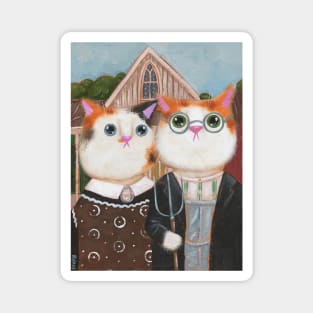 Ameowican Gothic 3 Magnet