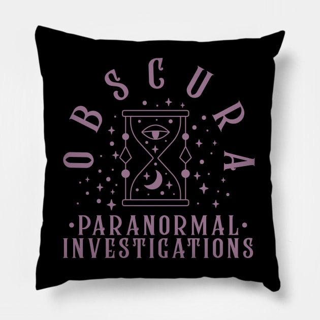 Obscura Paranormal Investigations Pillow by Perpetual Brunch