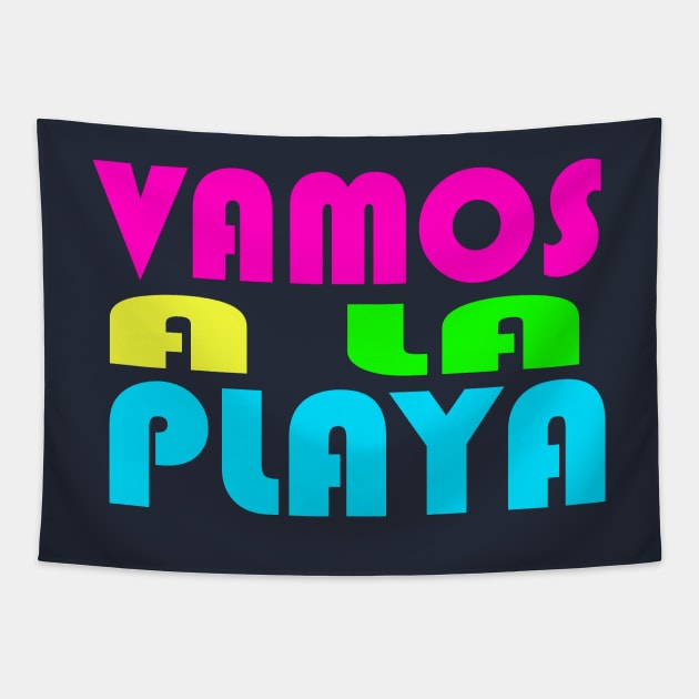 Vamos A La Playa Tapestry by Nerd_art