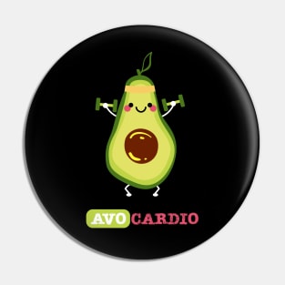 Avo cardio on black Pin