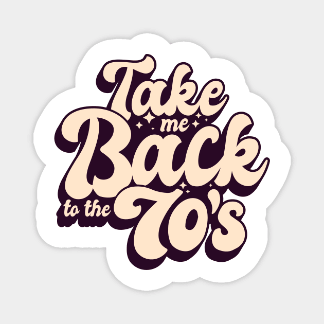 70S RETRO  vintage QUOTE LETTERING text base Magnet by Midoart