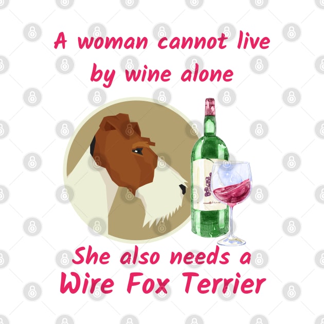 A Funny Wire Fox Terrier and Wine by onepony