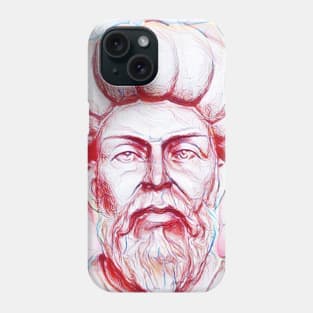 Ibn al Nafis Portrait | Ibn al Nafis Artwork | Line Art Phone Case
