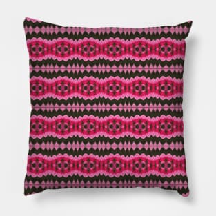 Serrated Lines Pink pattern Pillow