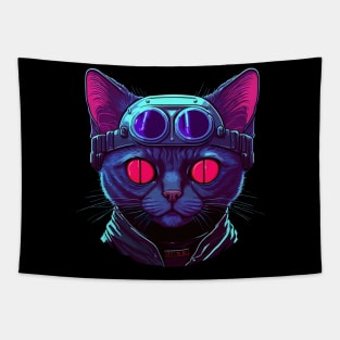 Cyber Cat Tapestry