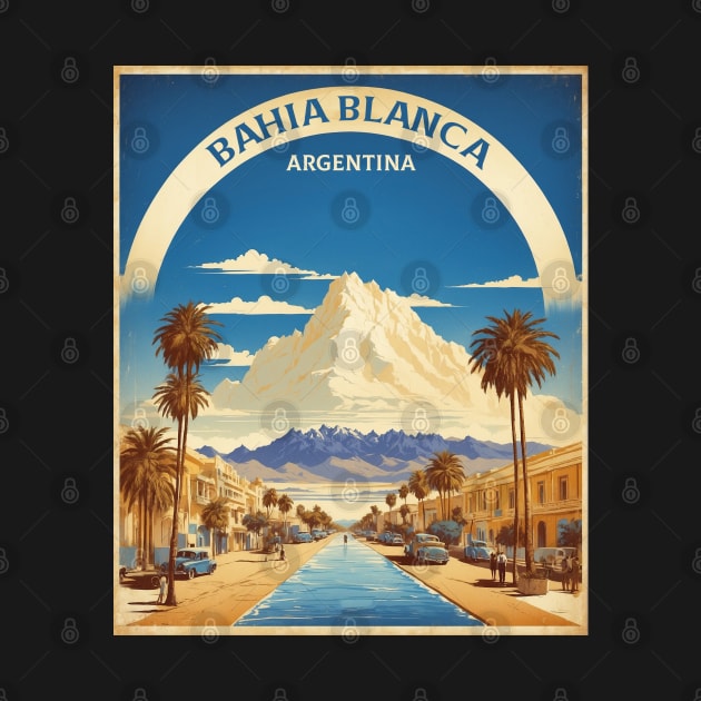 Bahia Blanca Argentina Vintage Tourism Poster by TravelersGems