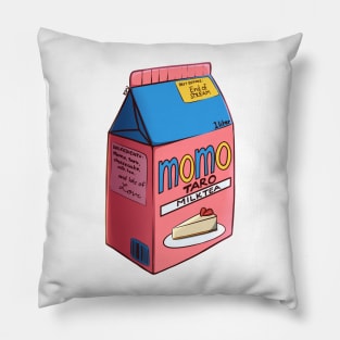 Momotaro Milktea in 1 Liter milk carton! Pillow