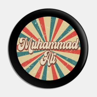 Circle Design Muhammad Proud Name Birthday 70s 80s 90s Pin