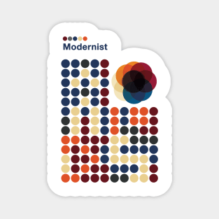 Modernist Circles Magnet