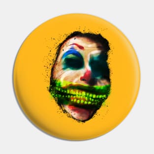 Can’t Sleep Scary Clown Smiling Green Teeth Halloween Pin