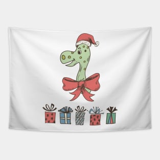 Dinosaur Santa. Tapestry