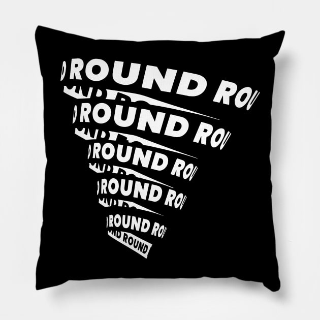 Round and Round twister typography Pillow by lkn