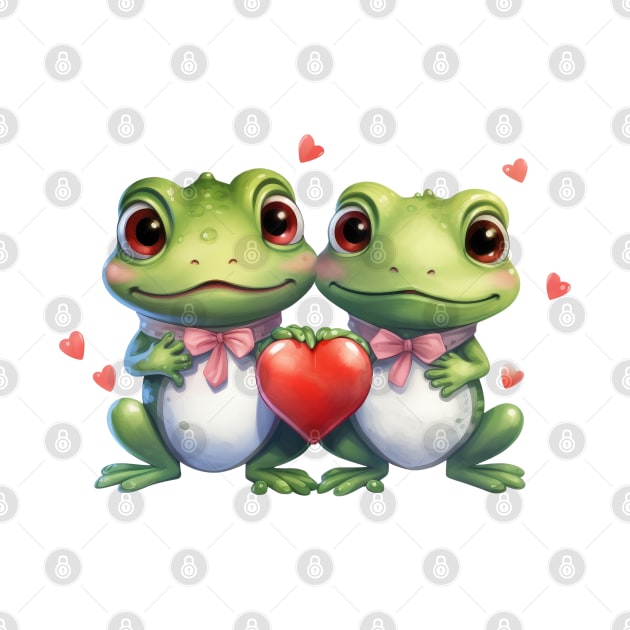 Valentine Frog Couple by Chromatic Fusion Studio