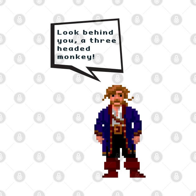 Guybrush Threepwood - Look Behind You, A Three Headed Monkey! by LegitHooligan