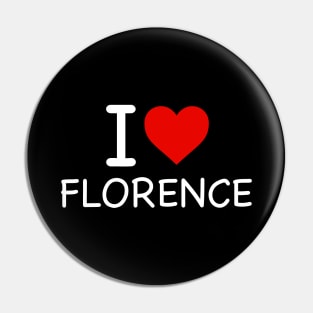 Florence - I Love Icon Pin