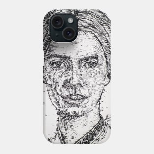 EMILY DICKINSON ink portrait Phone Case