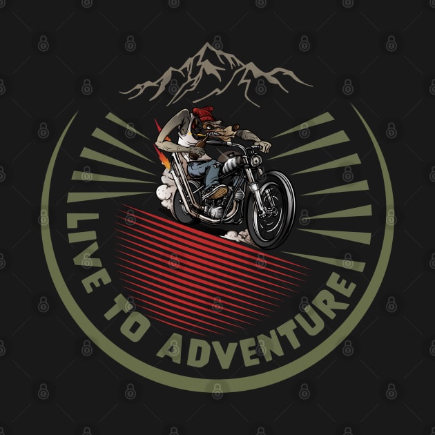 Live to adventure wolf by Wolf Clothing Co