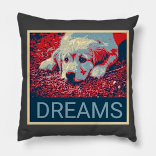 Cute dog in Shepard Fairey style design - Dreams Pillow